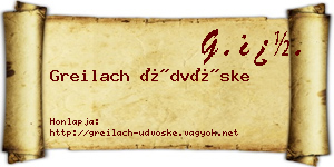 Greilach Üdvöske névjegykártya